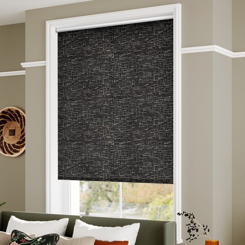 ColorizedZoom Turin Blackout Onyx Roller Blind 8134