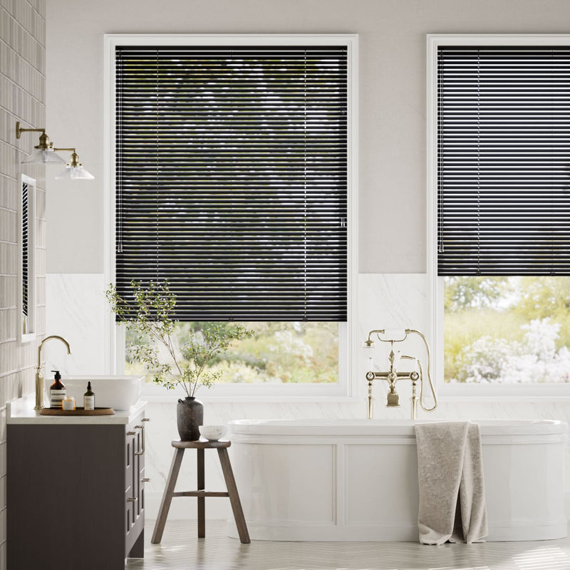 Colorized Elements Gloss Black Venetian Blind - 25mm Slat 8163