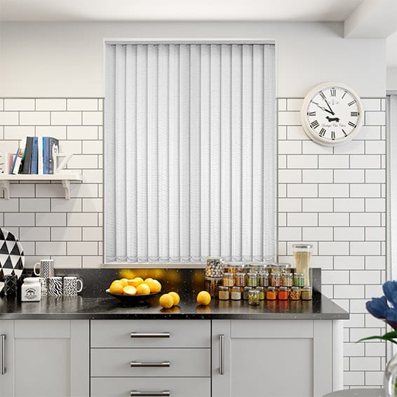 Colorized Alloro Snowdrop Vertical Blind 8193