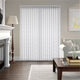 Colorized Flora Snow White Vertical Blind 8206