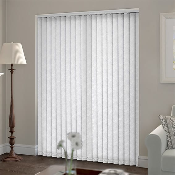 ColorizedZoom Flora Snow White Vertical Blind 8206