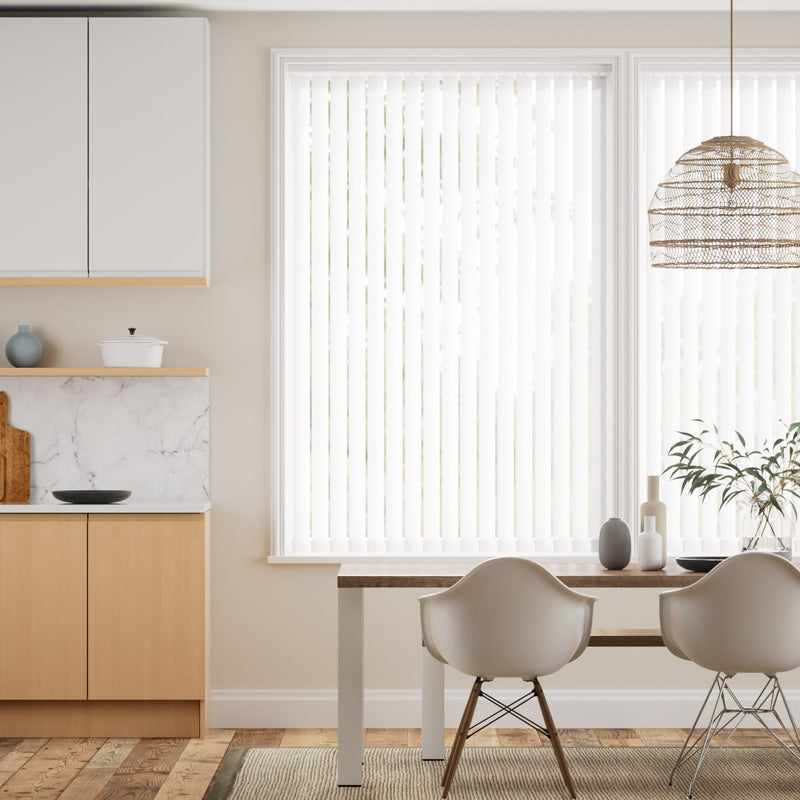 Colorized Harrogate Brilliant White Vertical Blind 8207