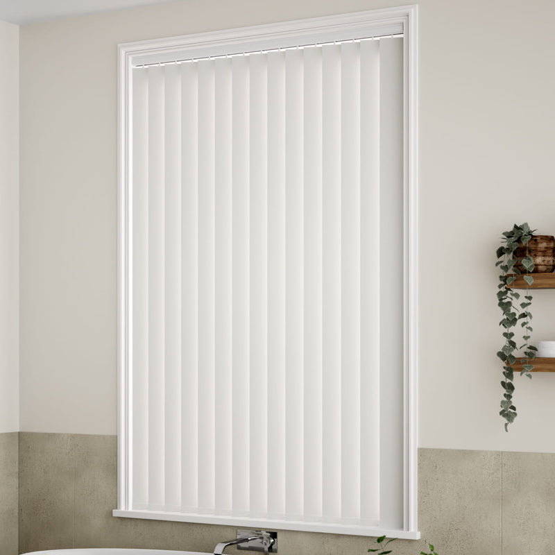 ColorizedZoom Pure White PVC Blackout Vertical Blind 8213