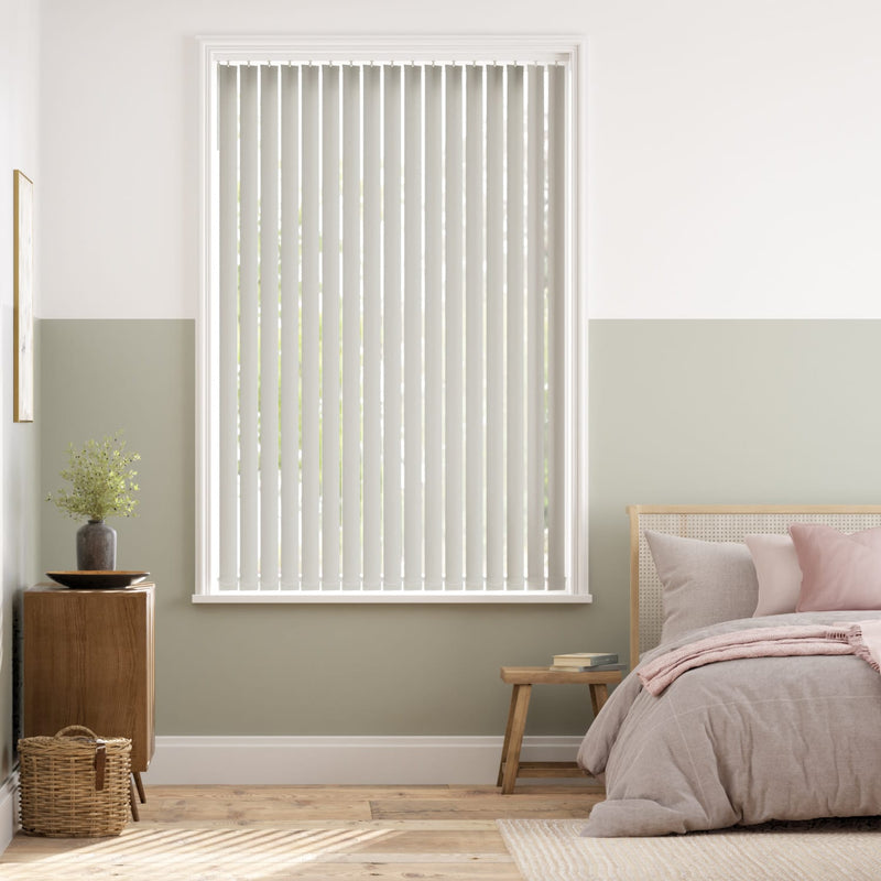 Colorized Thermatex Light Grey Vertical Blind 8217