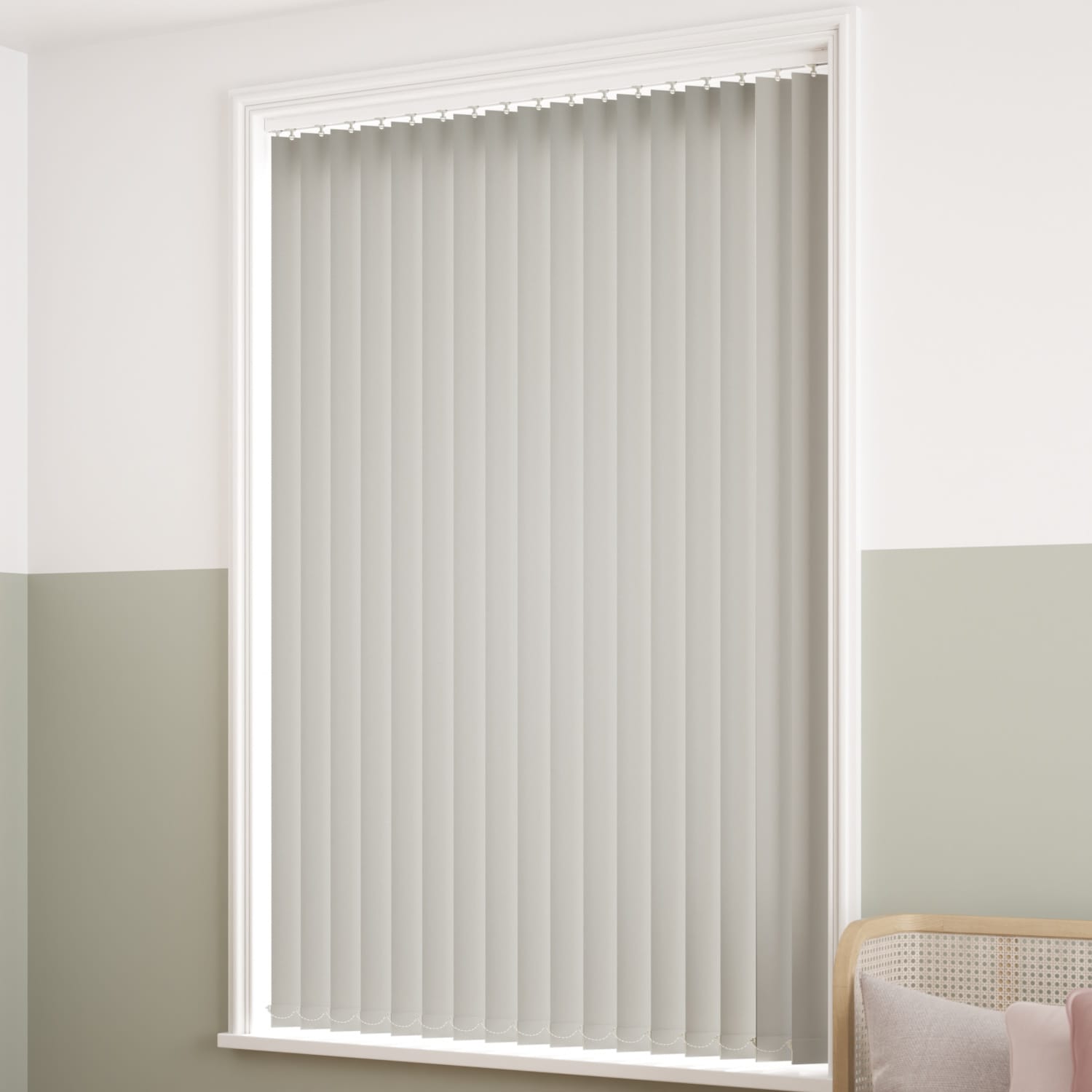 ColorizedZoom Thermatex Light Grey Vertical Blind 8217