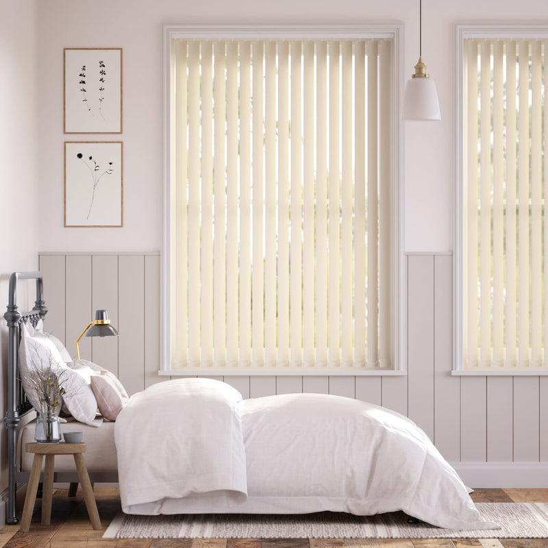 Colorized Thermatex Cream Vertical Blind 8216