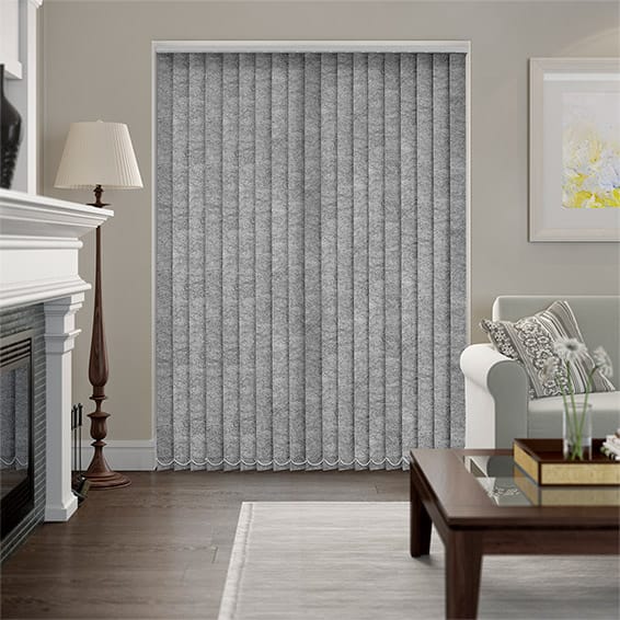 Colorized Welwyn Mottled Grey Vertical Blind 8222