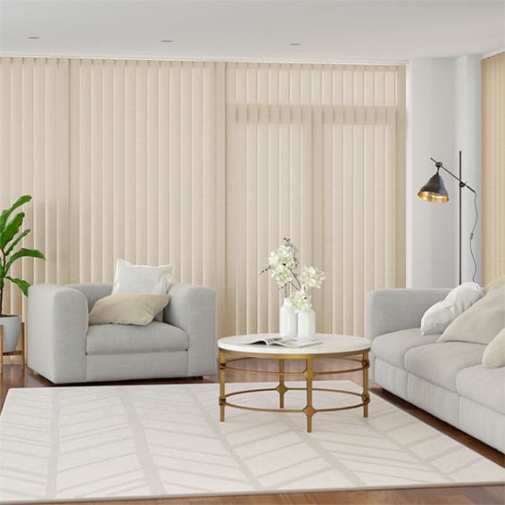 Colorized Welwyn Cream Vertical Blind 8219