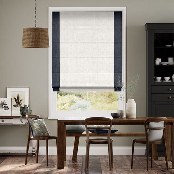 Colorized Mariner White Roman Blind 8229