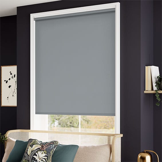 ColorizedZoom Electric Sevilla Blackout Blue Grey Roller Blind 4915